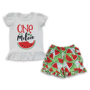 A5-22 kids clothes girls shots set watermelon summer outfit-promotion 2024.3.2 $5.5