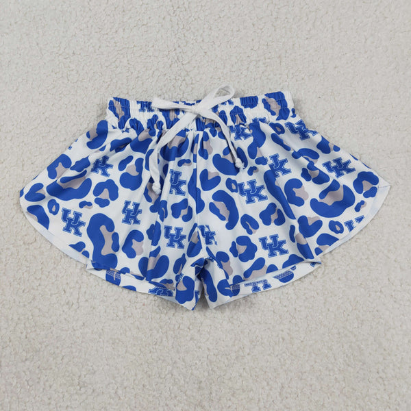 SS0812 RTS baby girl clothes state blue camo girl yoga summer shorts sports shorts