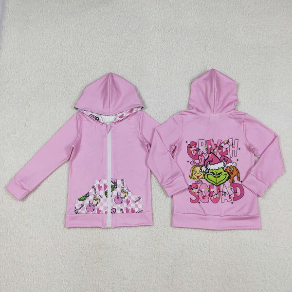 GT1142 12-18M to 7-8T RTS toddler girl  clothes cartoon girl christmas top hoodie