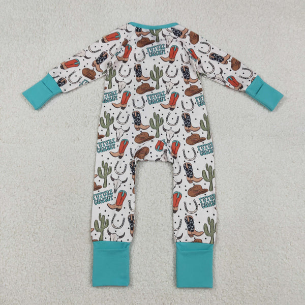 LR2944 RTS baby boy clothes cowboy toddler boy winter romper western clothes