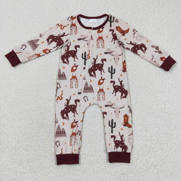 LR0344 baby boy clothes western boy winter romper