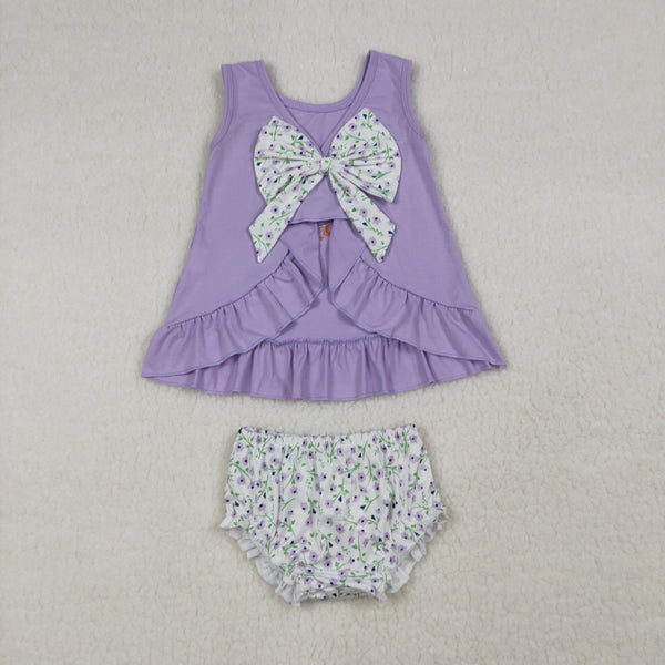 GBO0502  RTS girl clothes goose floral embroidery toddler girl summer bummies set