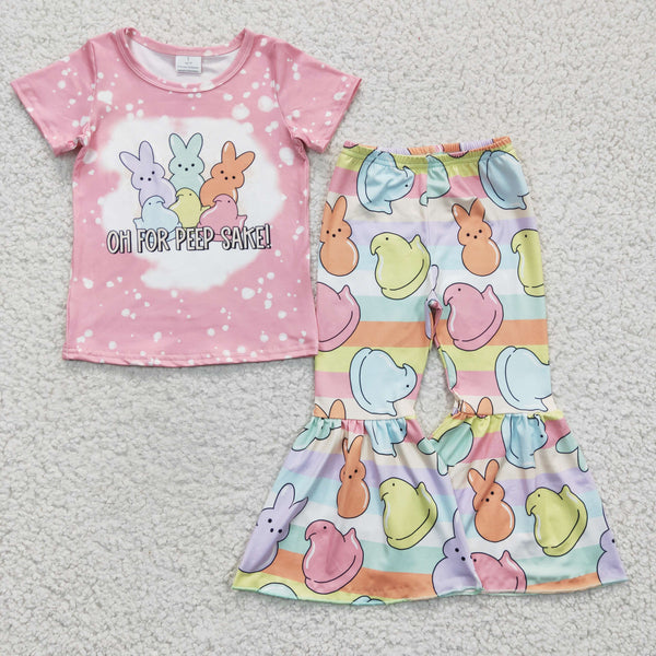 GSPO0435 baby girl clothes bunny easter outfits