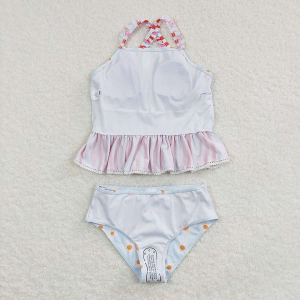 S0157 baby girl clothes floral flower girl swimsuit swimwear 1