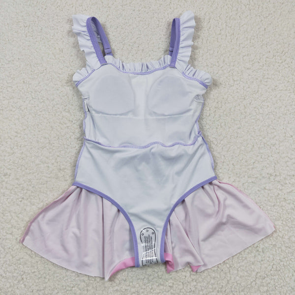 S0133 baby girl clothes princess swimsuit swimwear 1