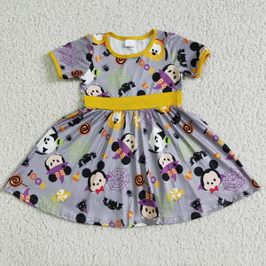 GSD0133 girl halloween short sleeve dress