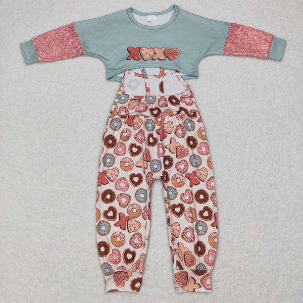 GLP0899 toddler girl clothes 2pcs girl valentines day outfit