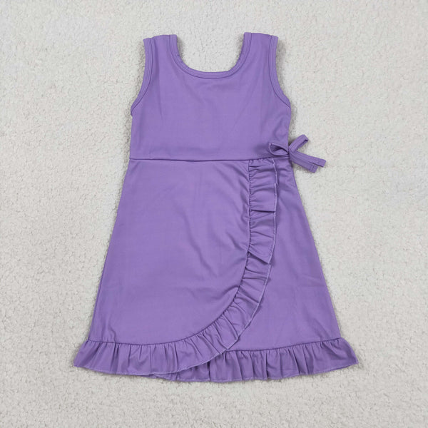 RTS GSD3036 toddler clothes floral print girl yoga summer dress sports clothes