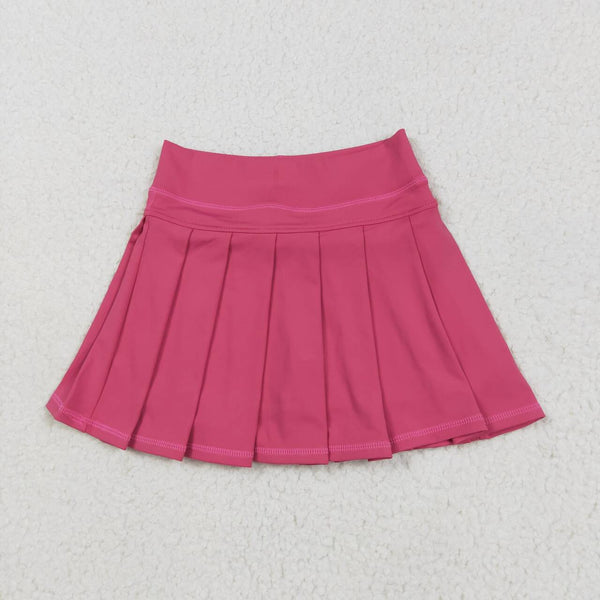 GLK0079 RTS girls clothes hot pink  girl yoga shots skirt atheletic clothes
