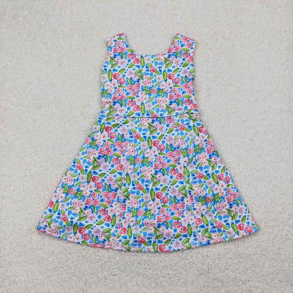 GSD1990 RTS toddler clothes flower girl summer dress yoga clothes quick dry sports dress