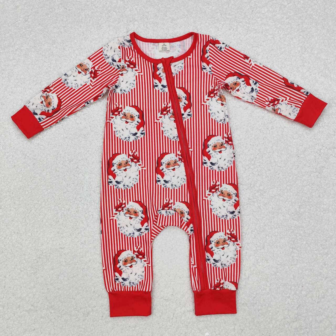 LR1891 RTS baby boy clothes santa boy christmas winter romper-bamboo