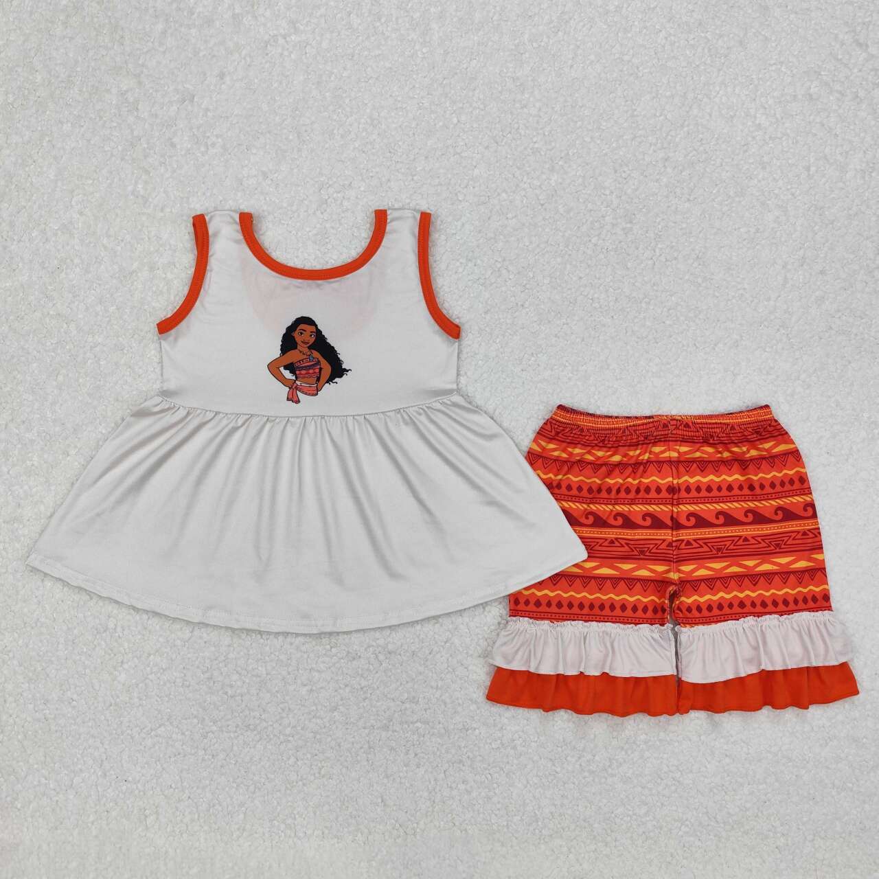 GSSO2057 RTS girl clothes cartoon girl summer outfit summer shorts set