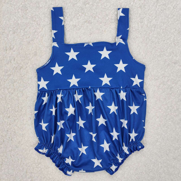 SR2607 RTS baby girl clothes star girl 4th of July Patriotic summer bubble
