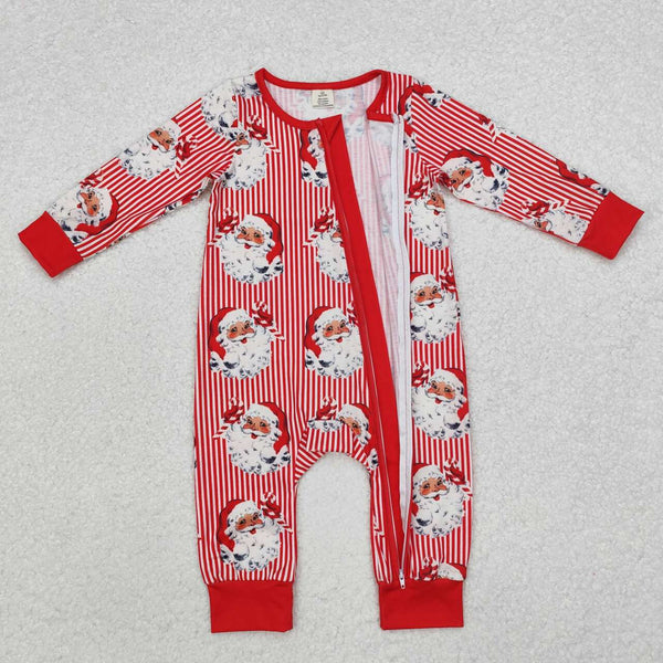 LR1891 RTS baby boy clothes santa boy christmas winter romper-bamboo