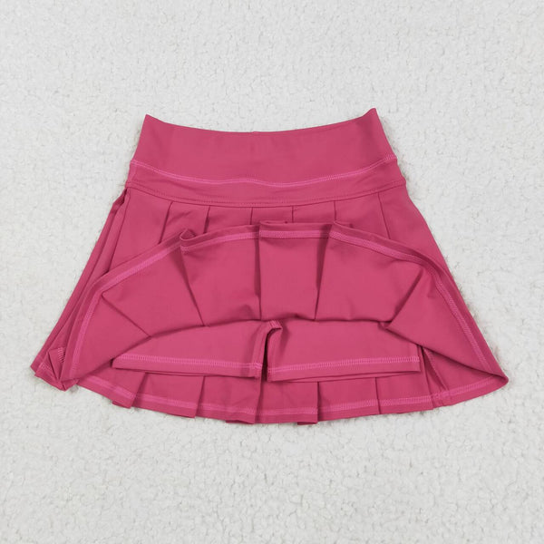 GLK0079 RTS girls clothes hot pink  girl yoga shots skirt atheletic clothes