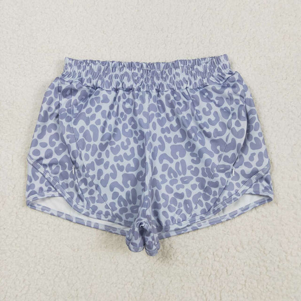 RTS adult clothes  leopard print adult women summer yoga shorts atheletic clothes