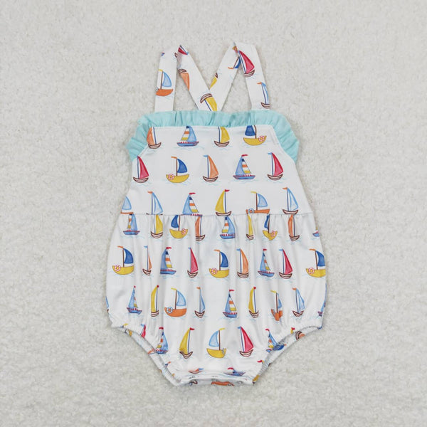 SR1060 RTS baby girl clothes sailboat toddler girl summer bubble