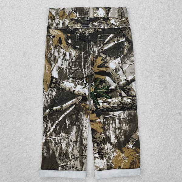 P0410 RTS boy clothes boy leaves ripped jeans camo hunting clothing