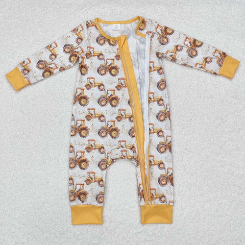 LR1789 RTS baby boy clothes  truck boy winter romper-bamboo