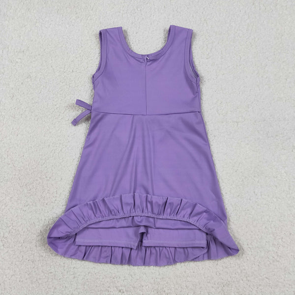 RTS GSD3036 toddler clothes floral print girl yoga summer dress sports clothes