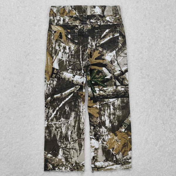 P0410 RTS boy clothes boy leaves ripped jeans camo hunting clothing