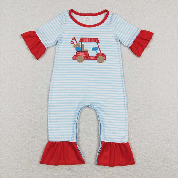 SR0699 baby girl clothes embroidery golf girl summer romper toddler summer clothes