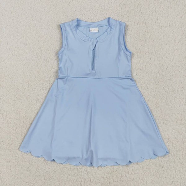 GSD2088 RTS girl clothes blue girl summer dress yoga clothes atheletic sports clothes