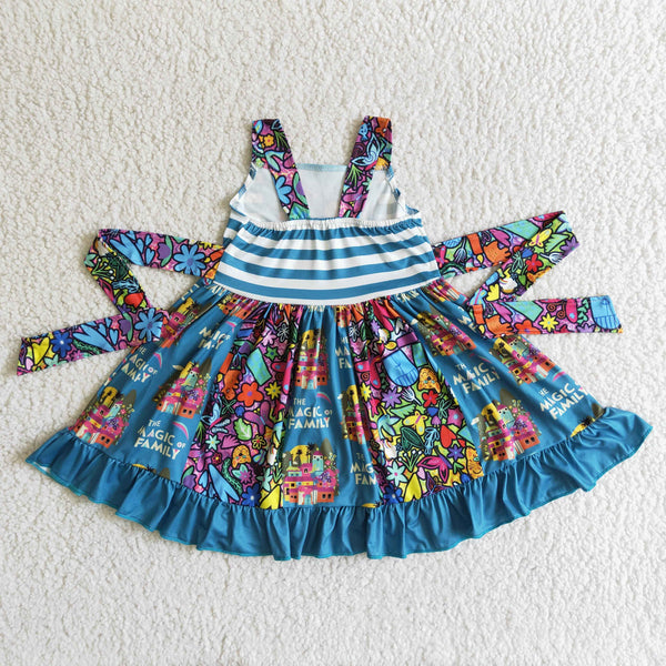 GSD0017 girl summer cartoon sleeveless twirl dress--promotion 2025.3.1 $2.99