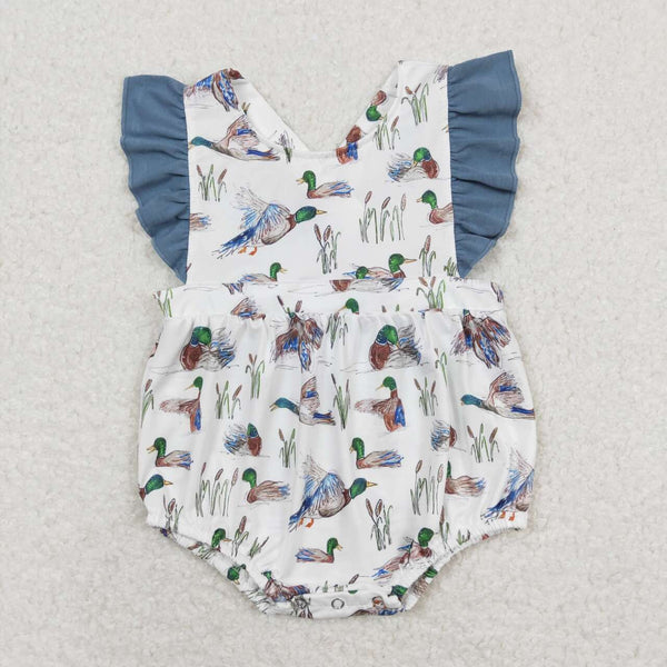 SR0893 baby girl clothes mallard girl summer romper newborn summer clothes