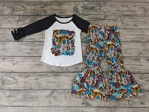 GLP0313 toddler girl clothes cow black girls winter clothing-promotion 2025.8.9 $5.5