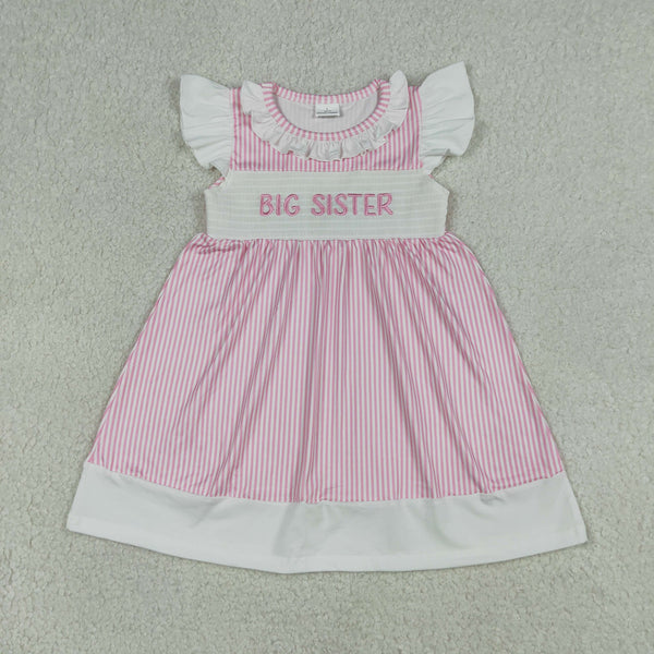 GSD3153 3-6M to 7-8T RTS  toddler girl clothes big sister smock girl summer dress