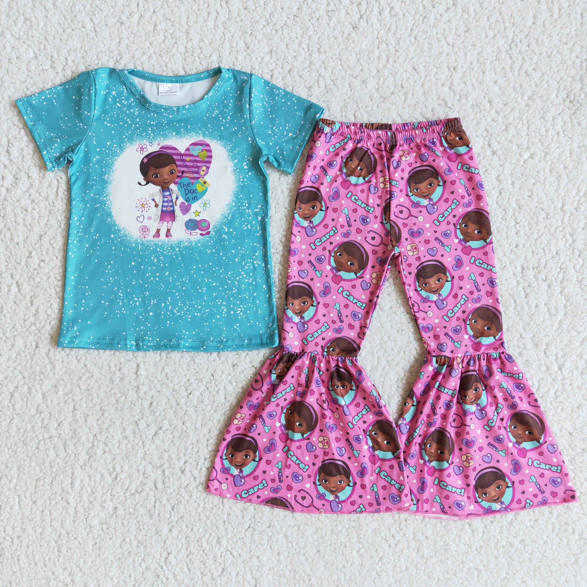 B1-28 toddler girl clothes girl bell bottom outfit-promotion 2024.5.3 $2.99