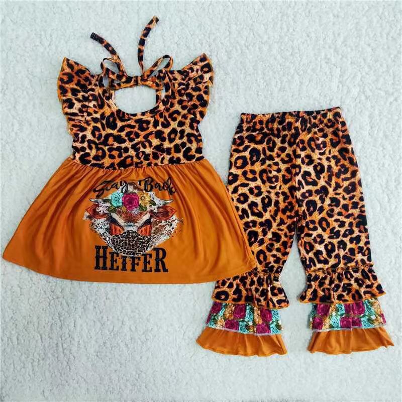 B10-14 baby girl clothes  leopard fall spring outfits-promotion 2024.6.8 $2.99