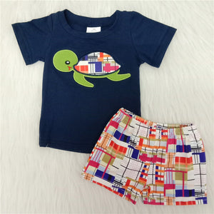 D5-12 baby boy clothes navy embroidery summer outfits-promotion 2024.6.8 $5.5