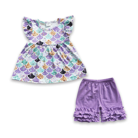 B17-9 baby girl clothes mermaid summer shorts outfit-promotion 2024.6.15 $2.99