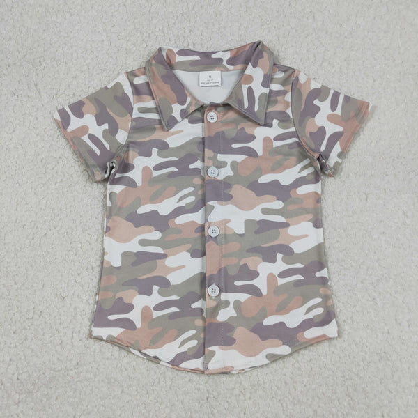 BT1565 RTS  toddler boy clothes camo boy summer top tshirt