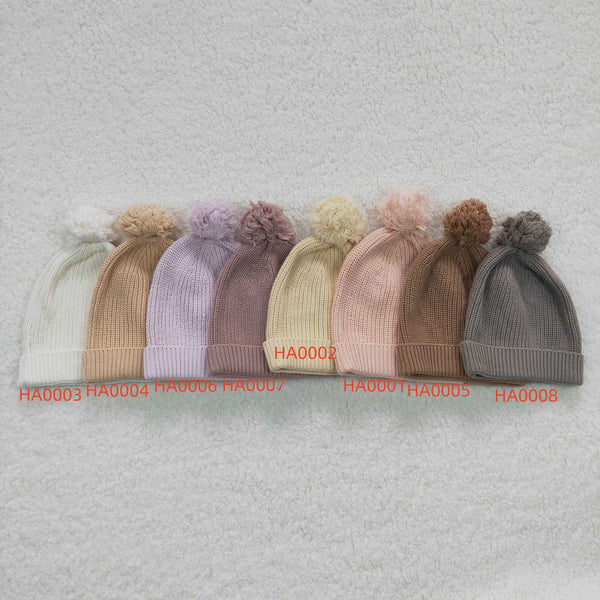 baby colorful knitted sweater hat
