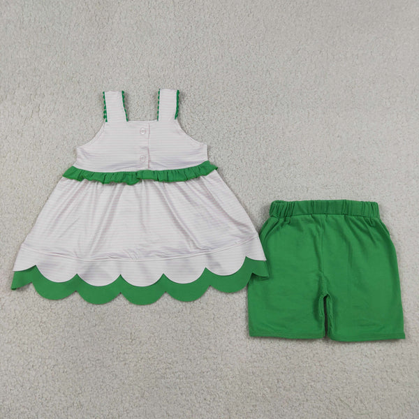 RTS GSSO3164 kids clothes watermelon embroidery girl summer shorts set