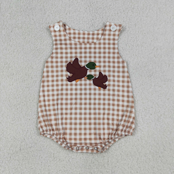 SR3958 RTS baby boy clothes mallard toddler boy summer embroidery bubble