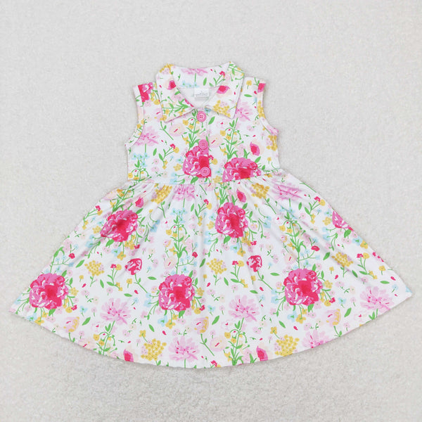 GSD0546 baby girl clothes floral girl summer dress toddler summer clothes