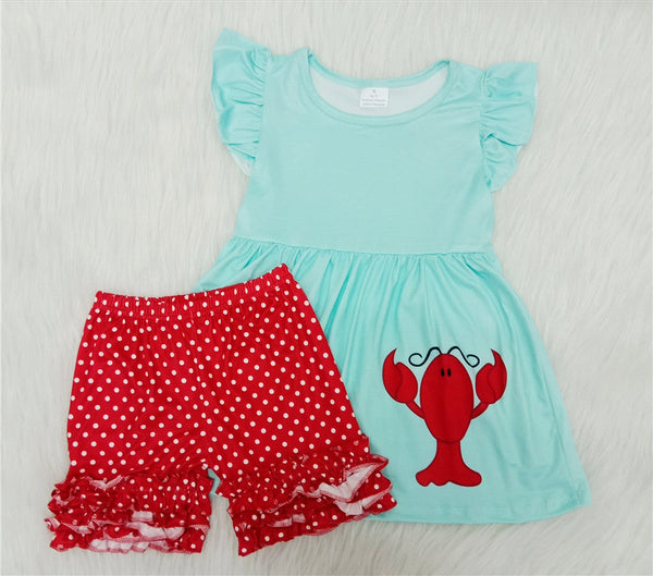 A5-11 baby girl clothes crawfish summer shorts set-promotion 2024.3.16 $5.5