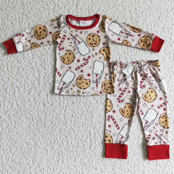 BLP0070 RTS baby boy clohtes boy winter pajamas set sleepwear boys winter pajamas