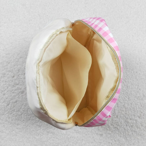 RTS kids matching bag pink plaid print baby girl back to school day bag-2025.7.19