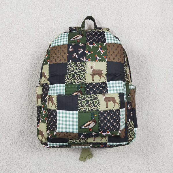 RTS BA0199 toddler clothes deer duck patchwork print backpack