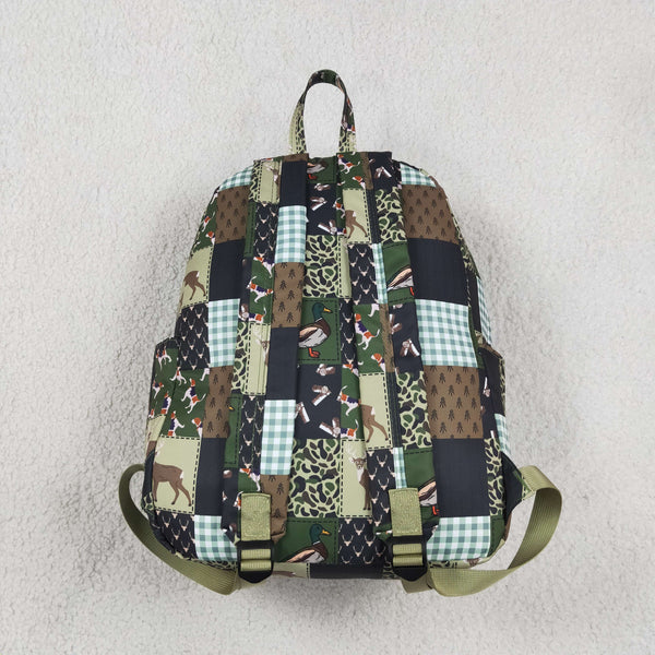RTS BA0199 toddler clothes deer duck patchwork print backpack