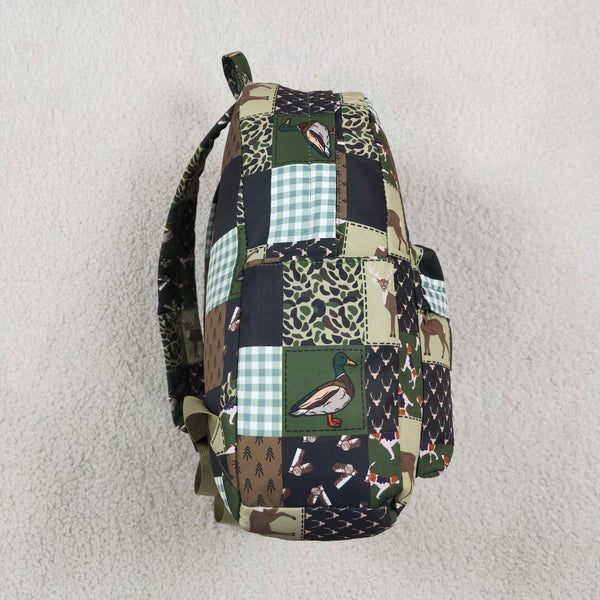 RTS BA0199 toddler clothes deer duck patchwork print backpack