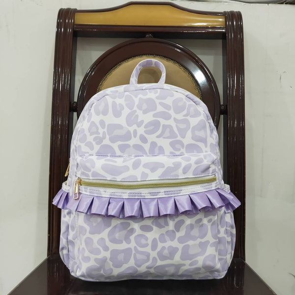 BA0239 RTS toddler backpack purple leopard  kids gift back to school bag travel bag