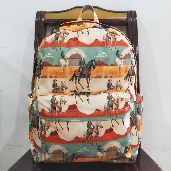 BA0266 RTS toddler backpack cowboy western baby gift preschool bag Sizes: 17*13.2*5 inches