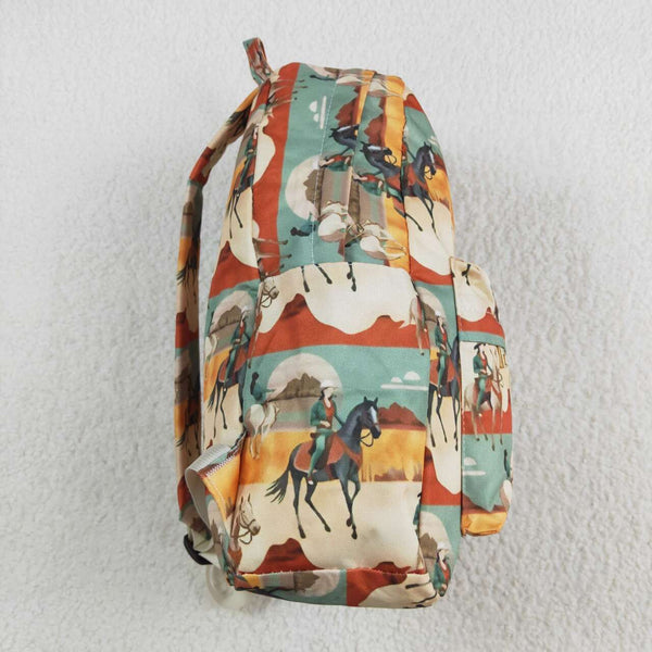 BA0266 RTS toddler backpack cowboy western baby gift preschool bag Sizes: 17*13.2*5 inches