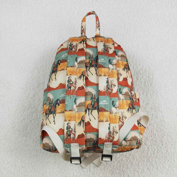 BA0266 RTS toddler backpack cowboy western baby gift preschool bag Sizes: 17*13.2*5 inches